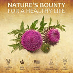 HERBALICIOUS Milk Thistle Extract - All-Natural Cleanse and Detox Supplement for Liver Support, Immune System Boost and Skin Health - Silymarin Nutritional Supplement - 2 fl Oz