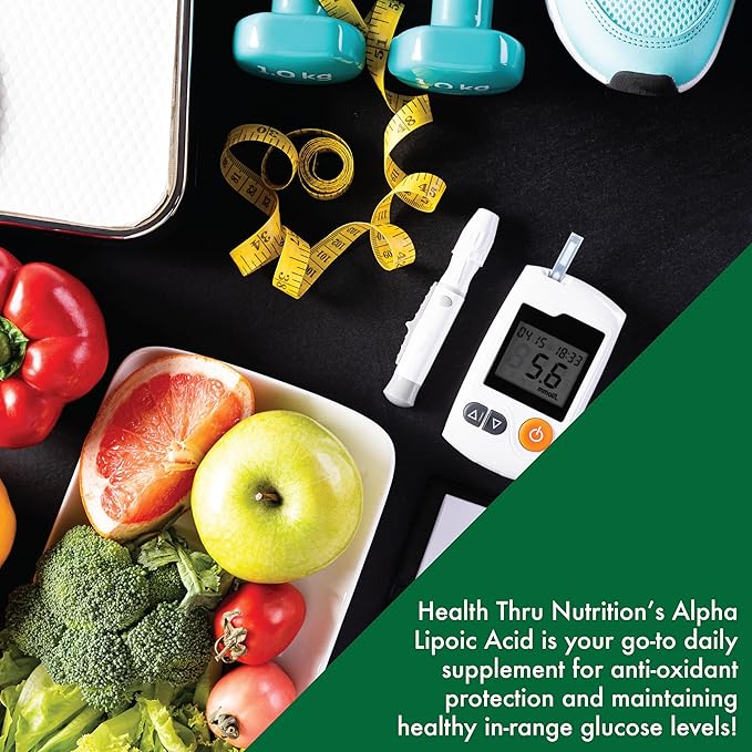 Health Thru Nutrition Alpha Lipoic Acid 600mg 60 Servings | Certified Vegan | Universal Antioxidant | Non-GMO, 3rd Party Tested, Hypoallergenic, Gluten Free, Soy Free ALA Capsules