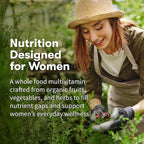Garden of Life Organics Multivitamin for Women - Women's Once Daily Multi - Whole Food Multi with Iron, Biotin, Vegan Organic Womens Multivitamin for Health, Energy Hair Skin and Nails, 60 Tablets
