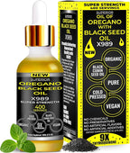 Oil of Oregano with Black Seed Oil - 400 Servings, 2 in 1 Wild Oregano Oil with Black Seed Oil Drops