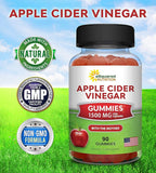 aSquared Nutrition Apple Cider Vinegar Gummies - 1500mg Per Serving - with The Mother - 90 ACV Gummies w/Vitamin B6 & B12, Folic Acid - Vegan Gummy Supplement Alternative to Capsules Pills & Drink