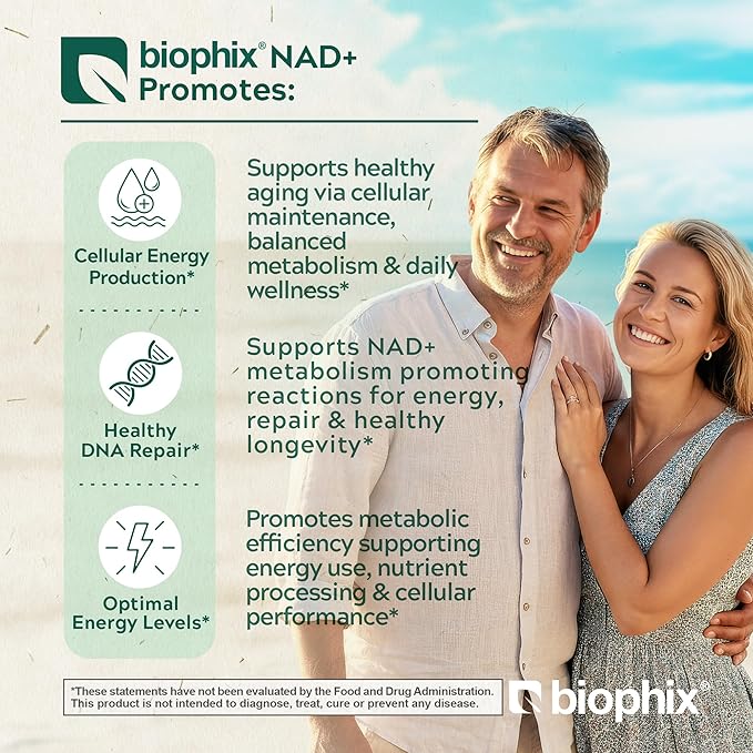 biophix NAD+ Liposomal Supplement for Women & Men - 1000 mg per Serving - Nicotinamide Riboside, Micronized Resveratrol & Quercetin Complex - 100 Veg Capsules - Non-GMO, Gluten-Free, cGMP Certified