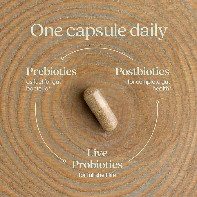 New Chapter All-Flora Probiotic for Advanced Digestion & Complete Gut Health with Prebiotics + Postbiotics, Clinical-Strength Strains, 100% Vegetarian, Non-GMO, Shelf Stable - 60 ct (2 Month Supply)