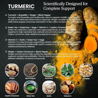 (2 Pack) Organic Turmeric Curcumin Supplement with Black Pepper and Ginger - Liquid Turmeric Extract Drops (with Cinnamon, Rosemary) - Mobility and Flexibility Support and Digestive Health - 1 Fl Oz