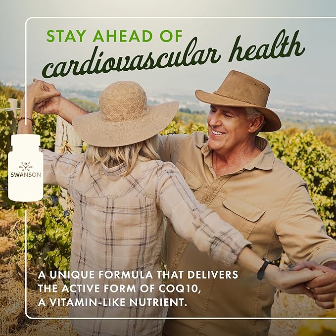 Swanson Ubiquinol - 100 mg - for Heart Health, Brain Energy & Antioxidant Support - Aids ATP Production* - Non-GMO - 120 Softgels