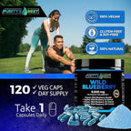 Purity’s Best Wild Blueberry Extract, Rich in Flavonoids & Anthocyanins, Antioxidant Support for Brain & Heart Health, 4-Month Supply, Non-GMO, 120 Vegan Capsules