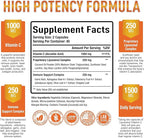 Purely Optimal Premium Liposomal Vitamin C Supplement - High Absorption, Fat Soluble Ascorbic Acid Vitamin C 1000mg for Immune Support - Collagen & Immune System Booster, Non-GMO, 90 Capsules