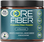 Prebiotic Fiber Supplement for Women & Men – 6g Prebiotic Fiber Powder – Daily Blend for Gut Health, Bloating, Regular Digestion & Energy – Soluble & Insoluble, Sugar Free, Unflavored, 30 Servings
