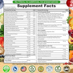 Vegan Whole Food Daily Multivitamin with Iron, Methylated Multivitamin for Women and Men, Made with Fruits & Vegetables, B-Complex, Probiotics, Enzymes, CoQ10, Omegas, Turmeric, Non-GMO, 90 Count
