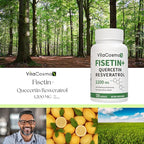 Fisetin Quercetin Resveratrol Supplement, 1,200 mg, 120 Veggie Capsules 100% Vegetarian, Non-GMO & Gluten Free