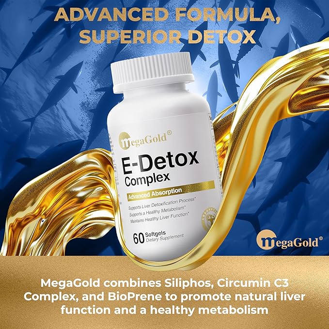 Milk Thistle Supplement with Silymarin, Fish Oil, Vitamin B6, Biotin, and EPA, for Men and Women Liver Health - 60 Count Softgels
