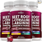 NEW AGE Beet Root Capsules - L Arginine, L Citrulline, Nitric Oxide, Beetroot Powder, Arginine, Citrulline Supplement – 270 Vegan Capsules