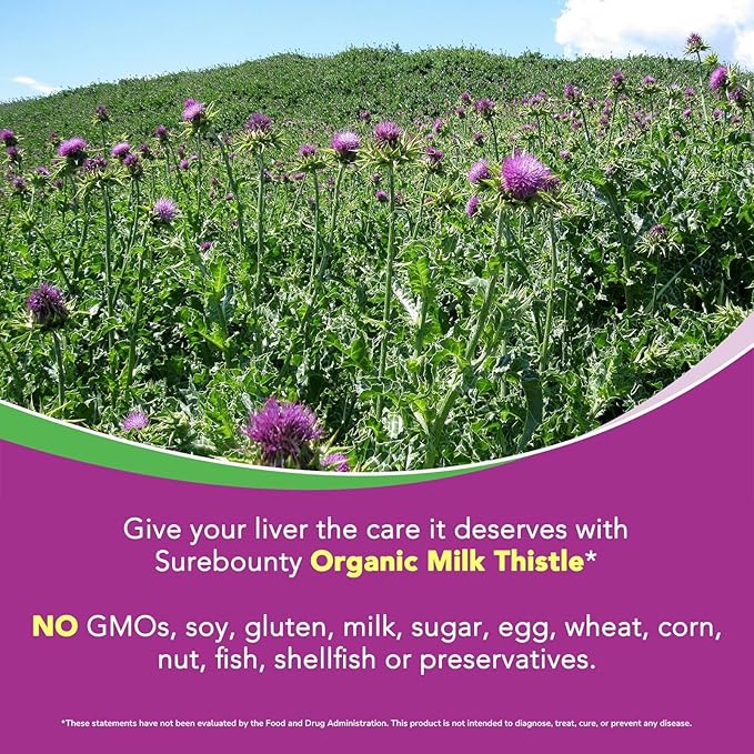 Milk Thistle, Concentrated Seed Extract, 80% Silymarin, Liver Support Cleanse Detox, Fatty Liver Supplements, Non-GMO, No Gluten & Soy, 60 Veggie Caps, 2 Month Supply