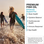 XYMOGEN Omega MonoPure 650 EC - Heart & Brain Support - DHA & EPA Omega-3 Fish Oil - Monoglyceride High Absorption Softgels - Enteric Coated - 60 Softgels