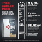 Dymatize Super Mass Gainer Protein Powder, Gourmet Vanilla, 52g Protein, 1g Creatine, 1280 Calories, 10.7g BCAAs, 245g Carbs, Contains Whey Protein, Isolate, and Casein (16 Servings)