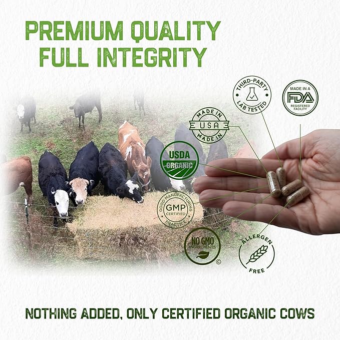 Grassfat Farm - USDA Certified Organic 100% Grassfed Beef Organ Supplements - Whole Cow with Nothing Added - Beef Liver, Kidney, Lungs, Heart, Bone & Muscle - NO Uterus or Fallopian - Trial Size