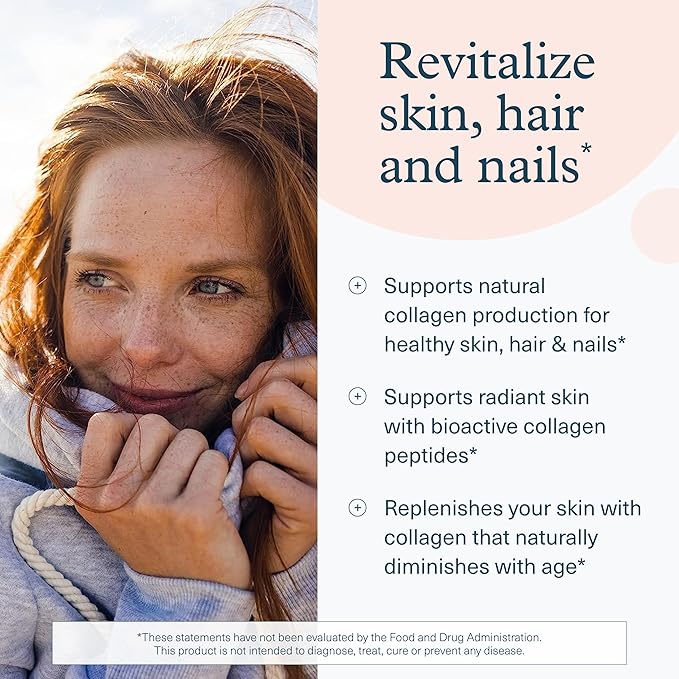 Youtheory Advanced Collagen with Vitamin C - 6,000 mg Hydrolyzed Collagen Peptides & Amino Acids - Hair, Nails, Joints & Bones Support - 120 Tablets (20-Day Supply)*
