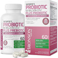 Bronson Women's Probiotic 50 Billion CFU + Prebiotic with Cranberry & D-Mannose – Vaginal Health, Healthy Digestion, Immune Function and Urinary Tract Support, Non-GMO, 60 Vegetarian Capsules
