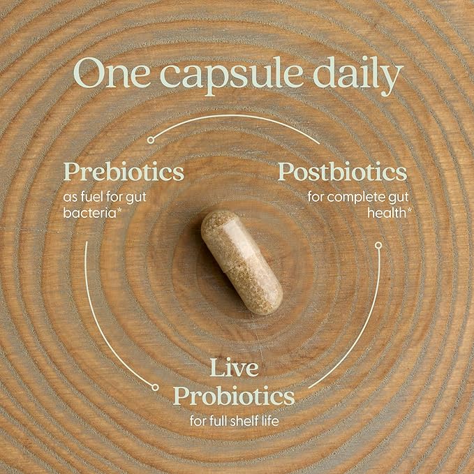 New Chapter All-Flora Probiotic for Advanced Digestion & Complete Gut Health with Prebiotics + Postbiotics, Clinical-Strength Strains, 100% Vegetarian, Non-GMO, Shelf Stable - 30 ct (1 Month Supply)