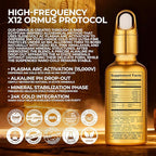 X12 Ormus Monoatomic Gold - Liquid Trace Mineral Blend with 24K Gold – Made by Real Alchemists - Dead Sea & Himalayan Salt - 4 fl oz