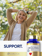 Carlyle Ubiquinol 200mg | 60 Softgels | High Absorption | Active Form of CoQ10 | Non-GMO, Gluten Free Supplement