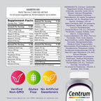Centrum Silver Women's Multivitamin for Women 50 Plus, Multivitamin/Multimineral Supplement with Vitamin D3, B Vitamins, Non-GMO Ingredients, Supports Memory and Cognition in Older Adults - 200 Ct