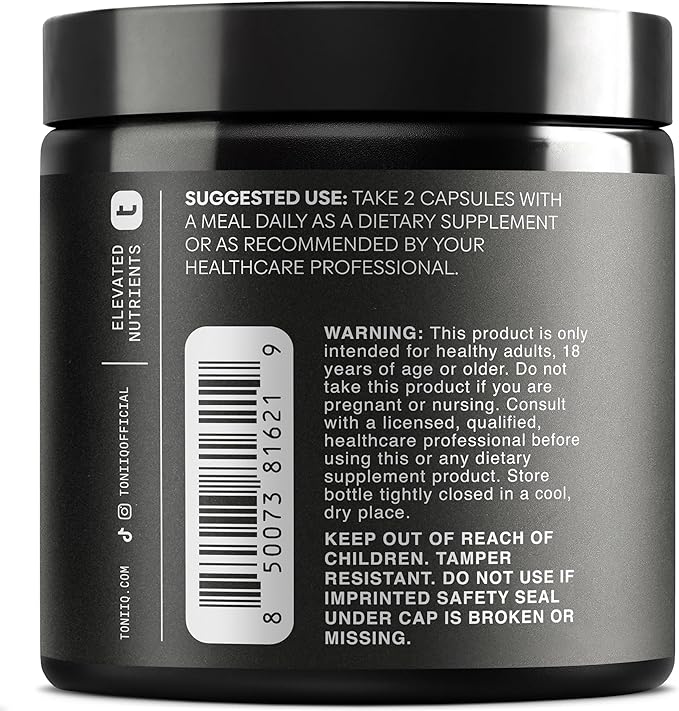 Toniiq Olive Leaf Extract Complex – with 85% Oleanolic Acid, 50% Oleuropein & 20% Hydroxytyrosol - 50:1 Extract Ratio – Third-Party Tested – 120 Capsules