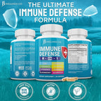 JB Wellness Co Immune Support 8 in 1 Capsules - Zinc Supplement, Vitamin D3, Vitamin C and Elderberry - Immune Booster Supplement with Echinacea, Ginger Root, and Turmeric