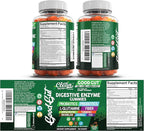 Digestive Enzymes with Probiotics and Prebiotics For Digestive Health Gummies + L-Glutamine For Gut Health Bromelain Turmeric Licorice Fiber Apple Pectin Inulin FOS Plant Pased Vegan Gummy Vitamins