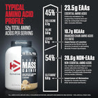 Dymatize Super Mass Gainer Protein Powder, Gourmet Vanilla, 52g Protein, 1g Creatine, 1280 Calories, 10.7g BCAAs, 245g Carbs, Contains Whey Protein Powder, Isolate, and Casein (8 Servings)