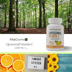 Liposomal Vitamin C Supplement, 1700mg, 120 Capsules 100% Vegetarian, Non-GMO & Gluten Free, High Absorption - 2 Pack