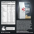 Dymatize Super Mass Gainer Protein Powder, Gourmet Vanilla, 52g Protein, 1g Creatine, 1280 Calories, 10.7g BCAAs, 245g Carbs, Contains Whey Protein, Isolate, and Casein (16 Servings)