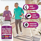 NEW AGE Milk Thistle NAC Chanca Piedra Beet Root Artichoke Dandelion Root Astragalus - Plus TUDCA & Ginger - 180 Count