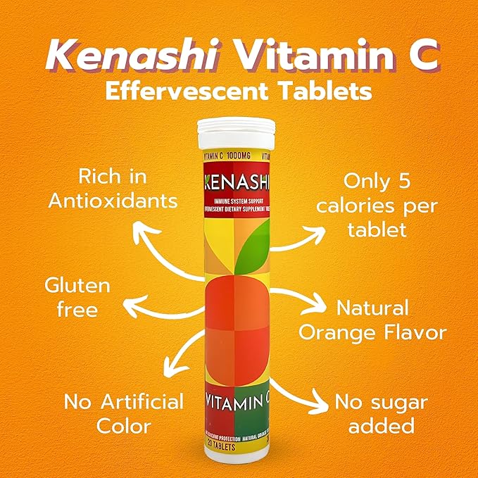 Vitamin c Effervescent Tablets Vitamin C with Zinc 1000mg Vitamin Dissolving Tablets Vitamin C Table Vitamina C Efervescente para Adulto Zinc 6 Pack