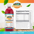 Maximum Living MineralRich Minerals Supplement with Aloe - Liquid Blend of Vitamins and Trace Minerals - 32 oz