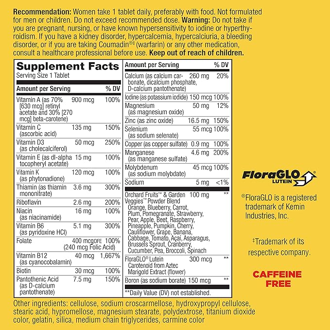 Nature's Way Alive! Women's 50+ Complete Multivitamins, Supports Healthy Heart, Brain, Bones*, Superfood Antioxidants, B-Vitamins, Gluten Free, 130 Tablets (Packaging May Vary),(Pack of 2)