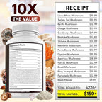 NEW AGE Lions Mane Mushroom Supplement with Turkey Tail Reishi Cordyceps Chaga with Marshmallow Root