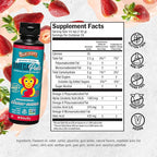 Barlean's Omega Pals Sensational Straw-Nana Flavored Omega-3 for Kids, Yummy Children's Liquid Fish Oil Supplement with 1,483 mg ALA, Non-GMO, Vegan for Brain and Eye Health, 8 oz, 2 Pack