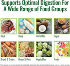 NATURELO Digestive Enzymes - Full Spectrum Support with a Broad Blend of 15 Enzymes Plus Ginger - 90 Vegan Capsules (Pack of 2)