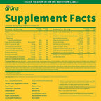 Gruns Multivitamin for Kids, Super Greens Gummies, Superfood Gummy Bears with 20+ Vitamins & Minerals, Spirulina, Chlorella, Alfalfa, Prebiotics Fiber for Digestive Health, Adaptogens Supplement, 28ct