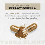 40x Strength Organic Black Maca Root w. Ashwagandha - #1 Highest Potency Black Maca Root Capsules for Men Supplement 40:1 Extract - 100% Pure Maca Peruana Gelatinized Maca Root Powder Pills