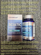 Sciatic Nerve Capsules, Nerve Support Supplement with 300mg Alpha Lipoic Acid & B-Complex Vitamins, 120 Capsules for Hip, Hand, Leg & Lower Back Comfort