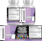 Clean Nutraceuticals Melatonin 10mg Valerian Root L Theanine 200mg Ashwagandha - Sleep Support for Women & Men with Magnesium Complex, Lemon Balm, Chamomile, & Passion Flower - 60 Caps
