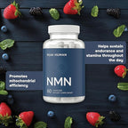 Beta-NMN | Beta Nicotinamide Mononucleotide NAD+ Precursor - Advanced Cellular Energy & Longevity - Promotes Vitality, Metabolic Function & Focus - Non-GMO, Vegan Capsules - 60 Count