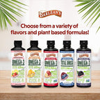 Barlean's Vegan Omega 3 6 9 Flaxseed Oil Liquid Supplement, BlackBerry Smoothie, Flax Seed Oil, 2,968 mg ALA Fatty Acid, Non-GMO and Gluten Free, 16 oz