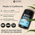 NMN Supplement 500mg per Serving, Nicotinamide Mononucleotide Helps Support Aging, Wellness, and NAD Levels, High Potency, 60 Vegetarian Capsules, 30 Servings