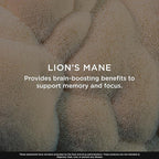 The Genius Brand Genius Lion's Mane - Plant-Based Supplement for Memory, Focus & Mood Support - Organic & Non-GMO - 120 Veggie Capsules