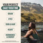 Orlo DHA Supplement 1000mg - 3X Absorption Natural Icelandic Nordic Omega 3 DHA & EPA for Brain & Eye Support – Vegan Fish Oil Alternative, No Fishy Aftertaste, 60 Easy-to-Swallow Mini Softgels