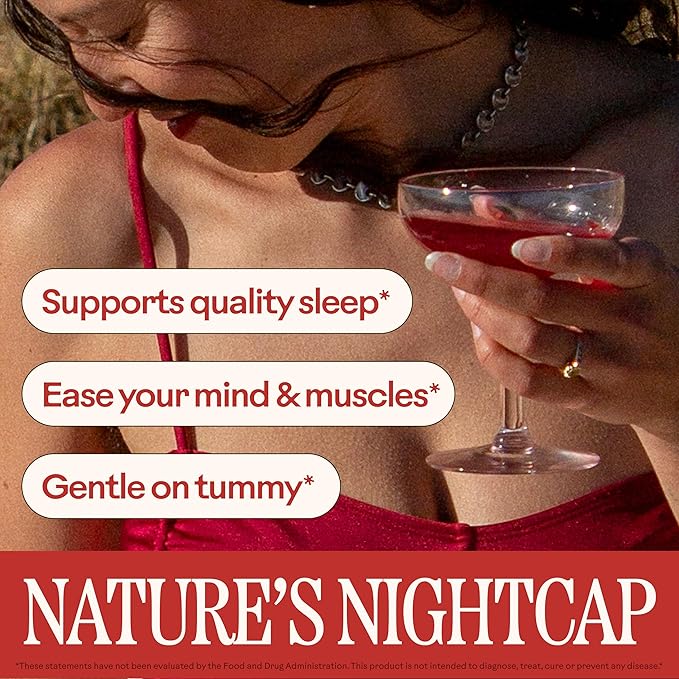 Wooden Spoon Herbs Magic Magnesium Glycinate Powder Drink Mix (Tart Cherry) | 300mg Magnesium, 0.5mg Plant-Based Melatonin | Calming Nighttime Supplement | Easy Mix Sleep Support Powder, Vegan | 3.7oz