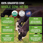 Grassfat Farm - USDA Certified Organic 100% Grassfed Beef Organ Supplements - Whole Cow with Nothing Added - Beef Liver, Kidney, Lungs, Heart, Bone & Muscle - NO Uterus or Fallopian - Trial Size